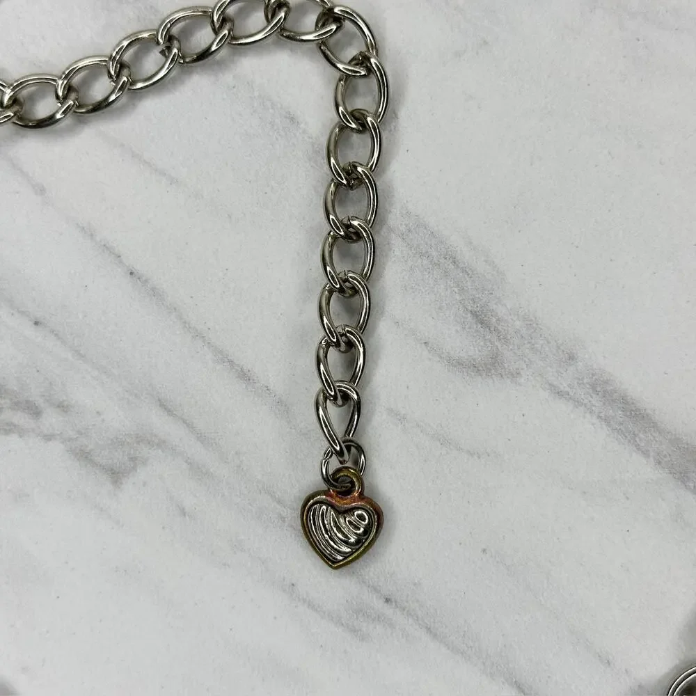 Heart Charm Silver Gold Chain Belt 2X/3X (2X/3X) ✨